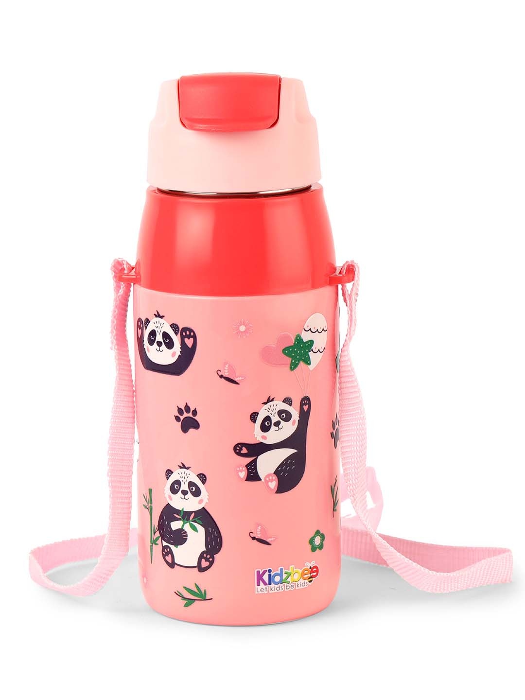 

Cello Kidzbee Era Bamboo Buddies Water Bottle with 3D touch & feel design-400ml, Pink