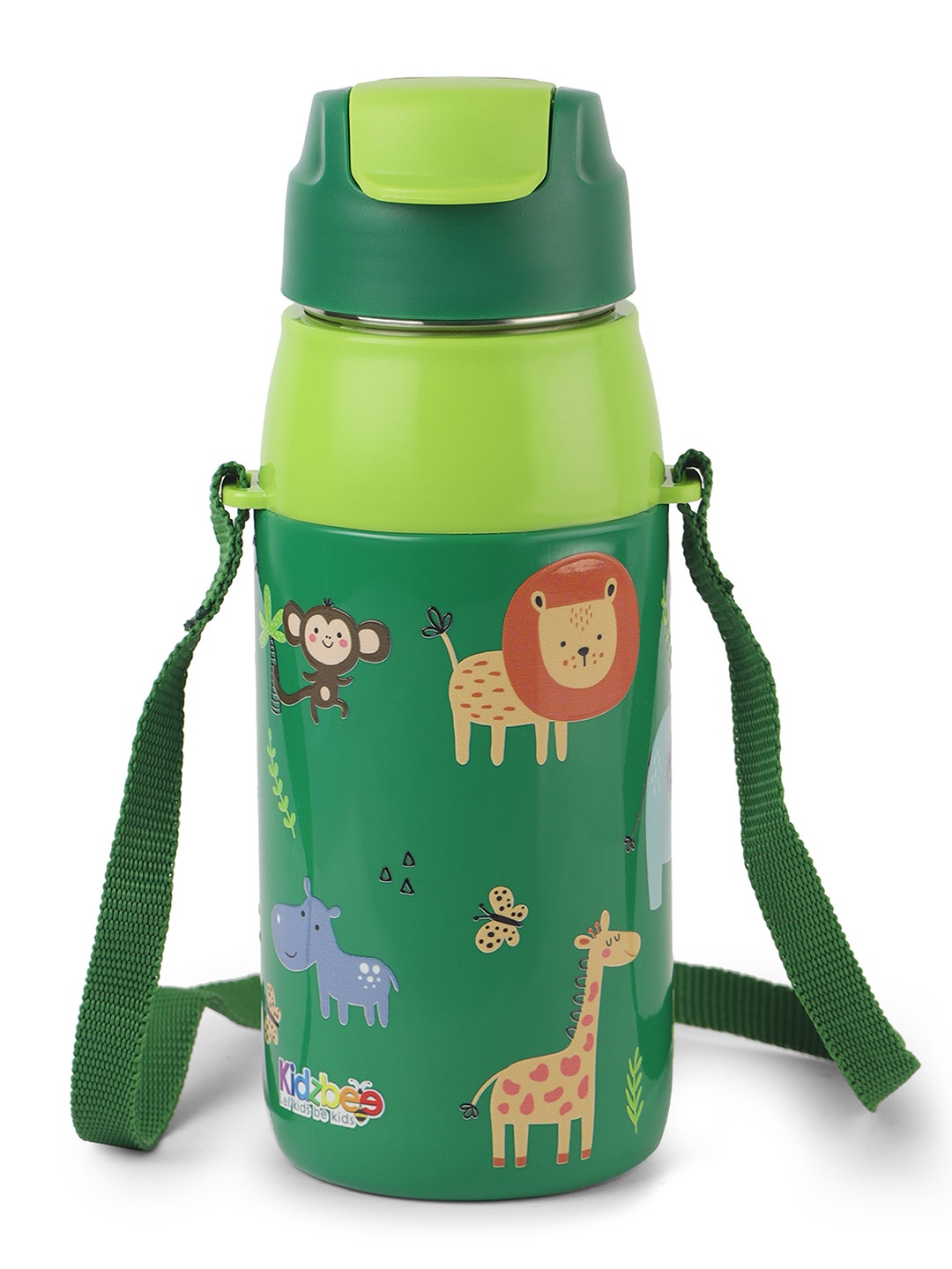 

Cello Kidzbee Green Stainless Steel Era Jungle Joy Water Bottle 400ml