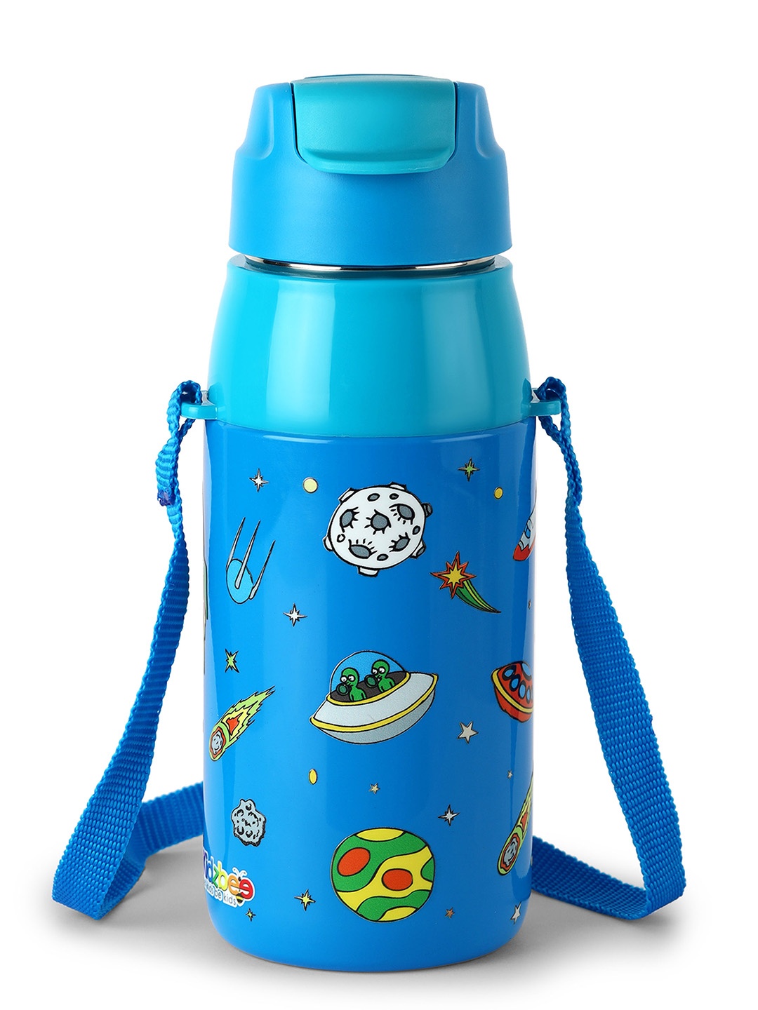 

Cello Kidzbee Era Space Water Bottle with 3D touch & feel design-400ml, Blue