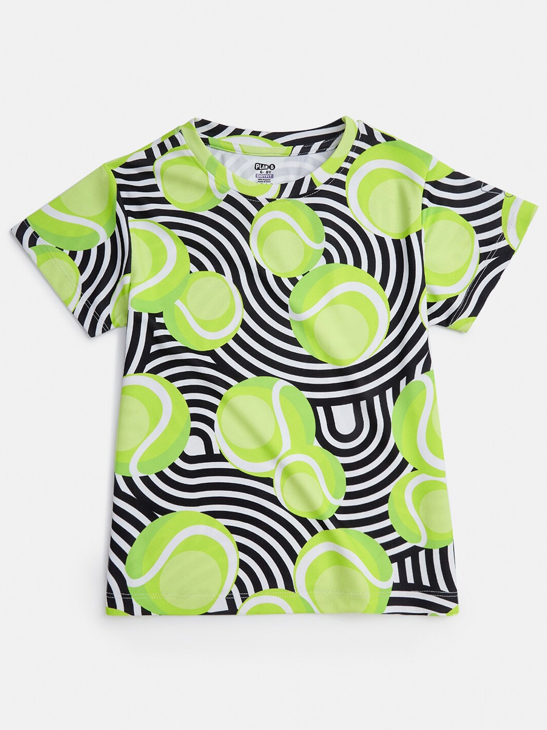 

You Got Plan B Girls Printed Round Neck Short Sleeves Regular Fit T-shirt, Multi