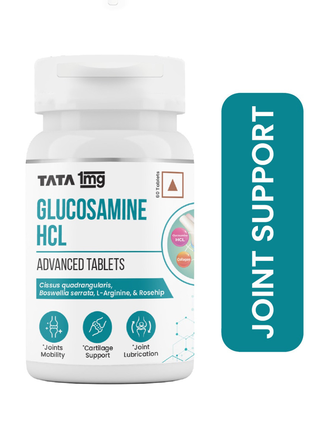 

TATA 1MG Set of Glucosamine Tablet & Boswellia Serrata Tablets - 60 Tablets Each, White