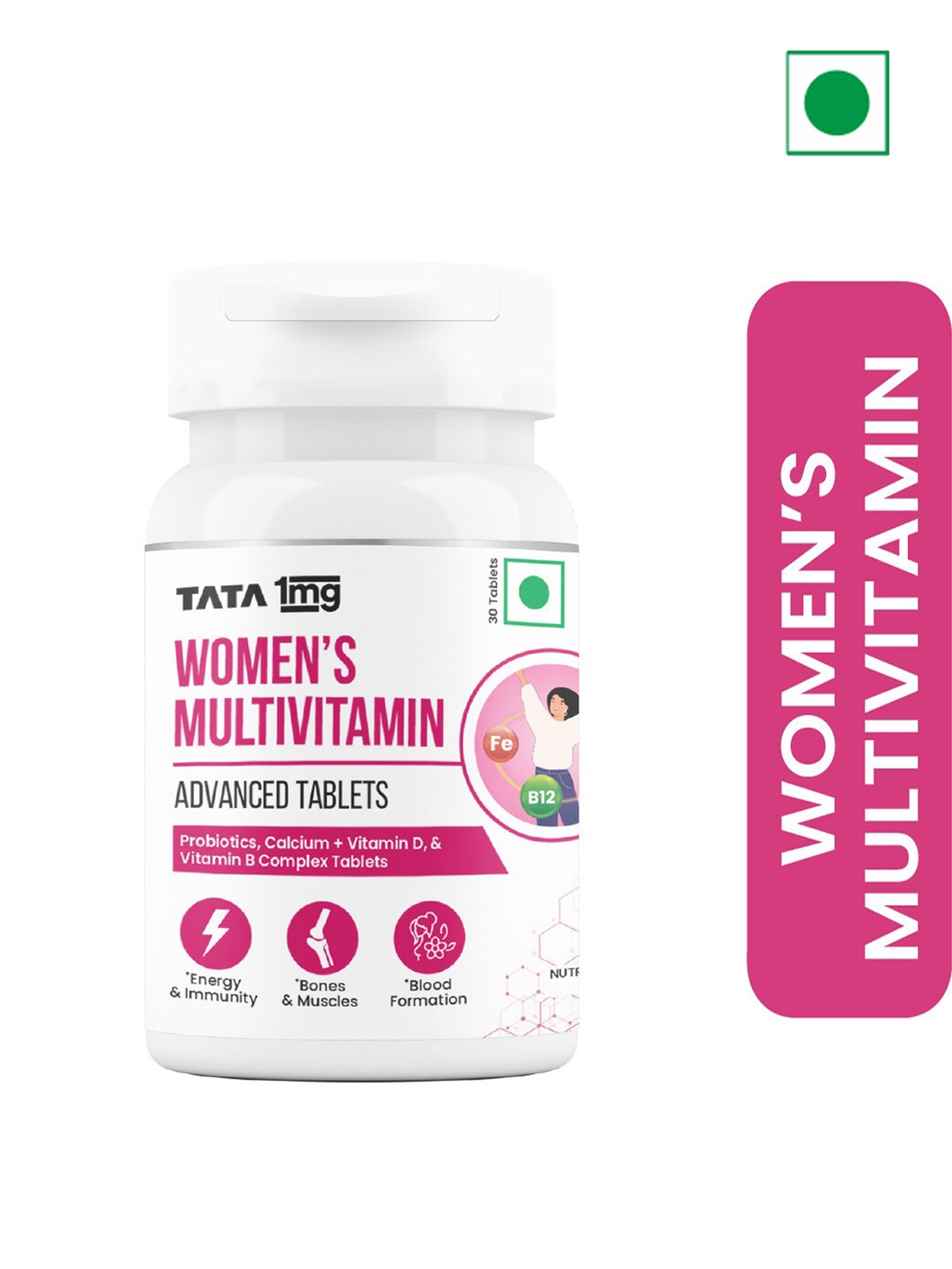 

TATA 1MG Women's Multivitamin Advanced Tablets - 30 Tablets, White