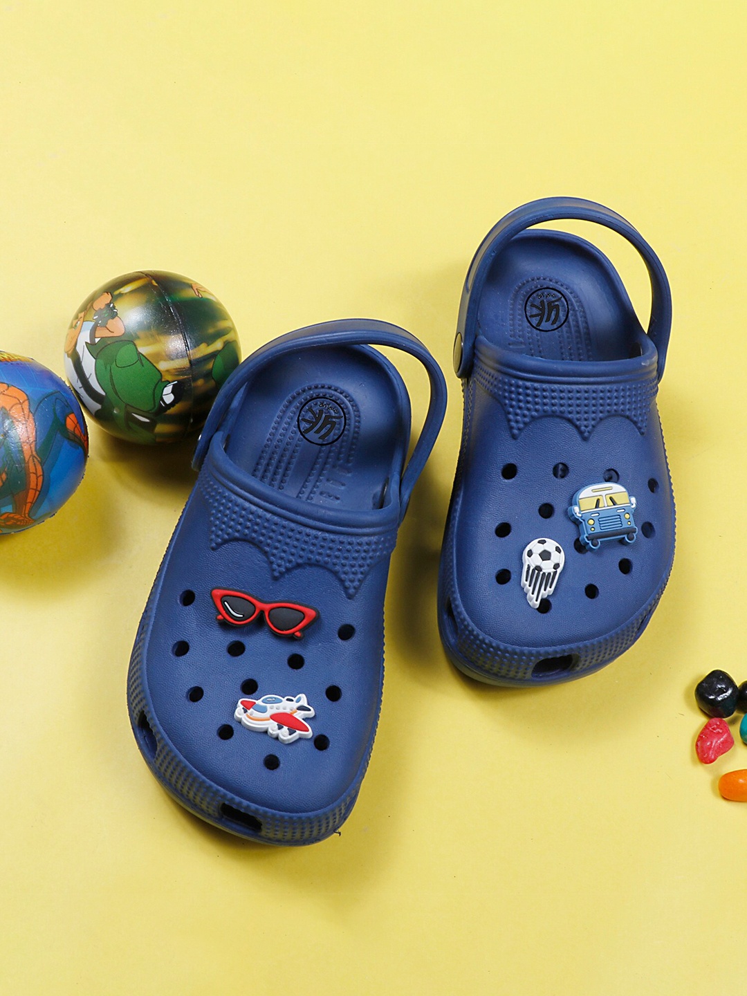 

YK Boys Self Design Clogs, Navy blue