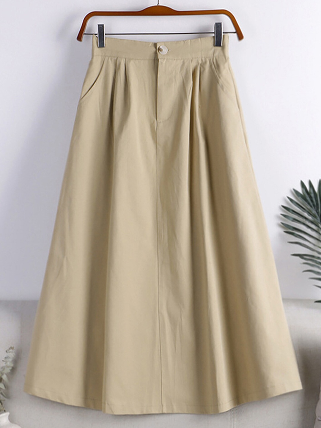 

LULU & SKY Flared Maxi Skirt, Khaki