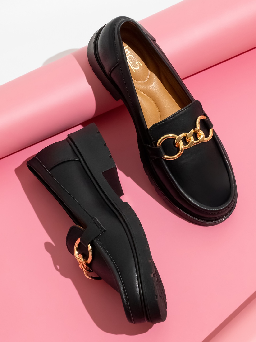 

Inc 5 Buckle Detailed Loafers, Black