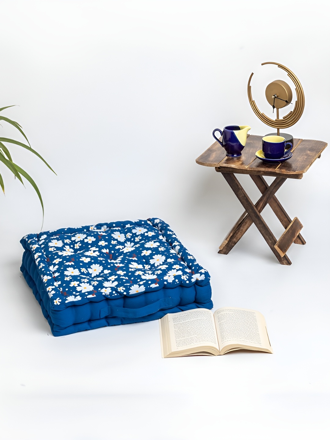 

SKANDA FAB Blue Printed Pure Cotton Cushion