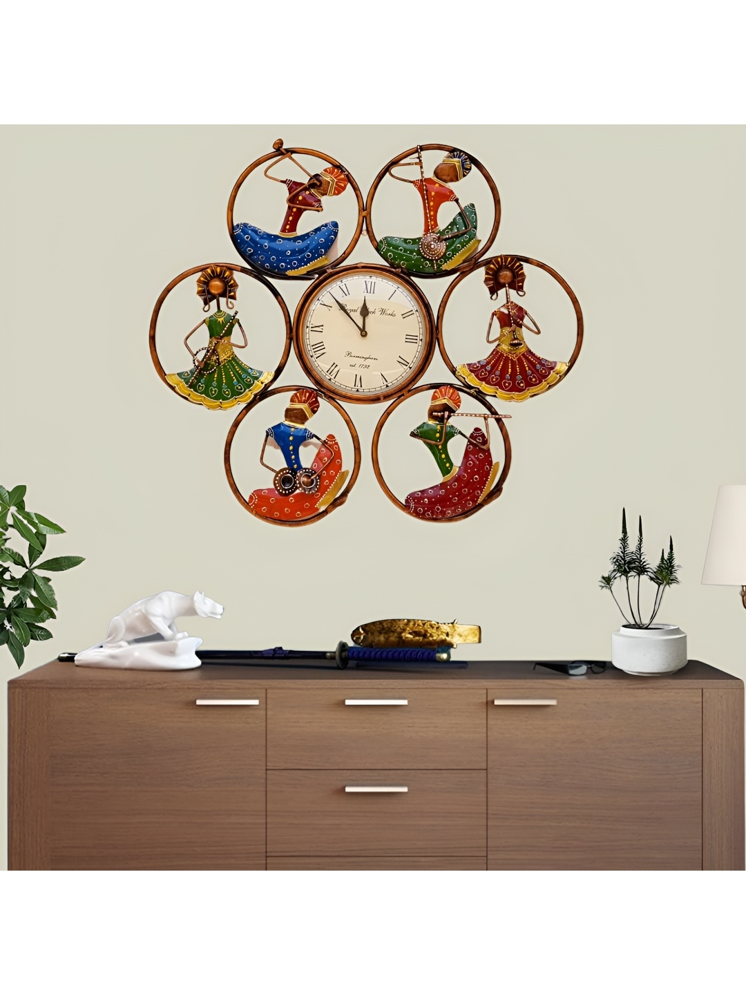 RSN Green & Blue Musician Doll Wall Decor