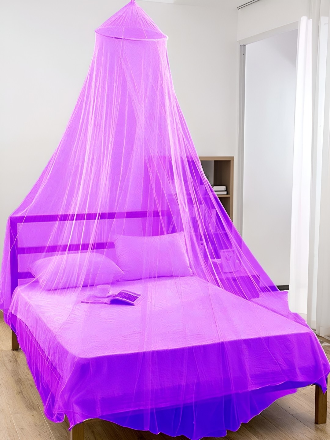 

MARUTI ENTERPRISE Purple King Size Hanging Mosquito Net