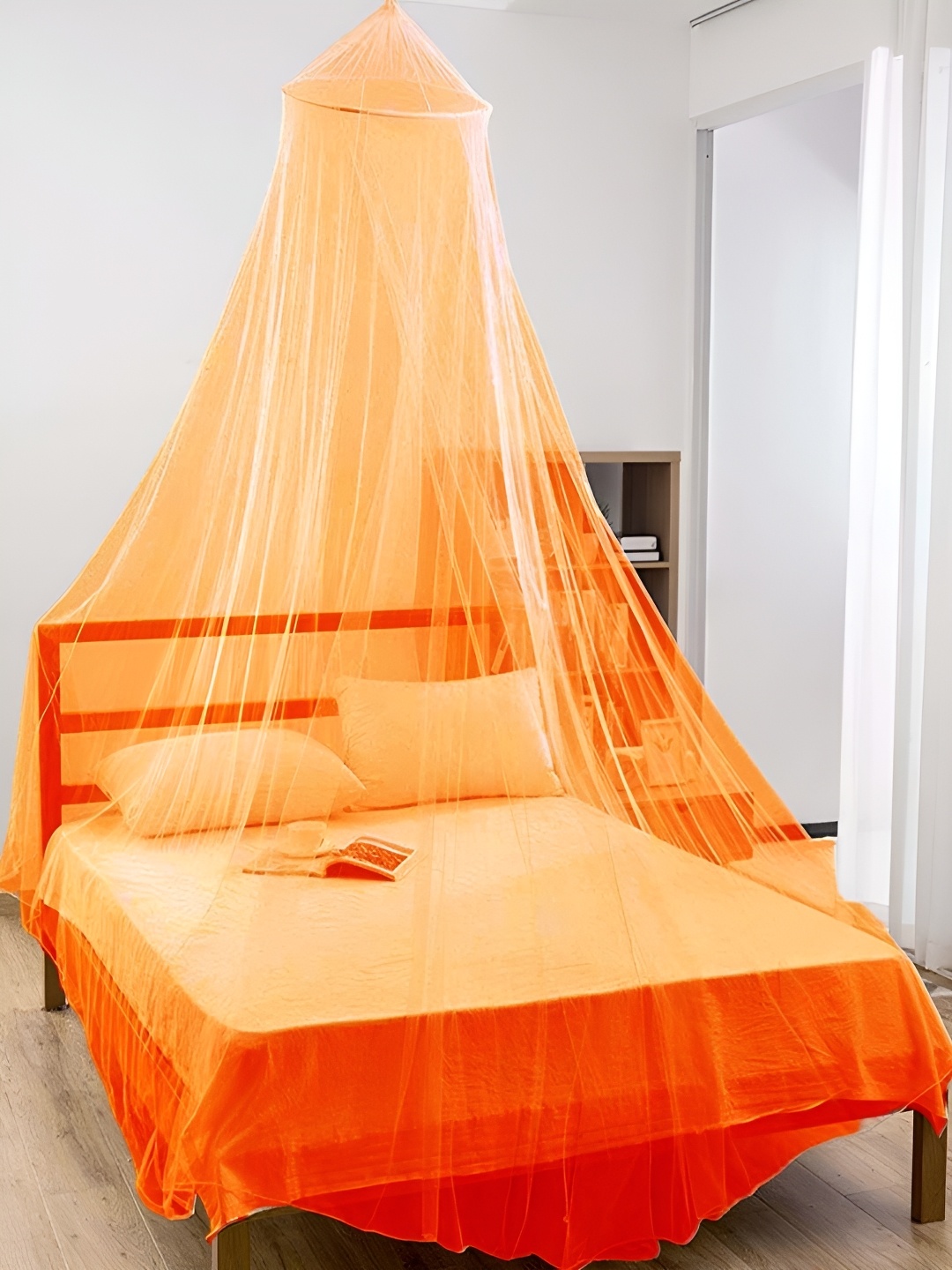 

MARUTI ENTERPRISE Orange King Size Hanging Mosquito Net