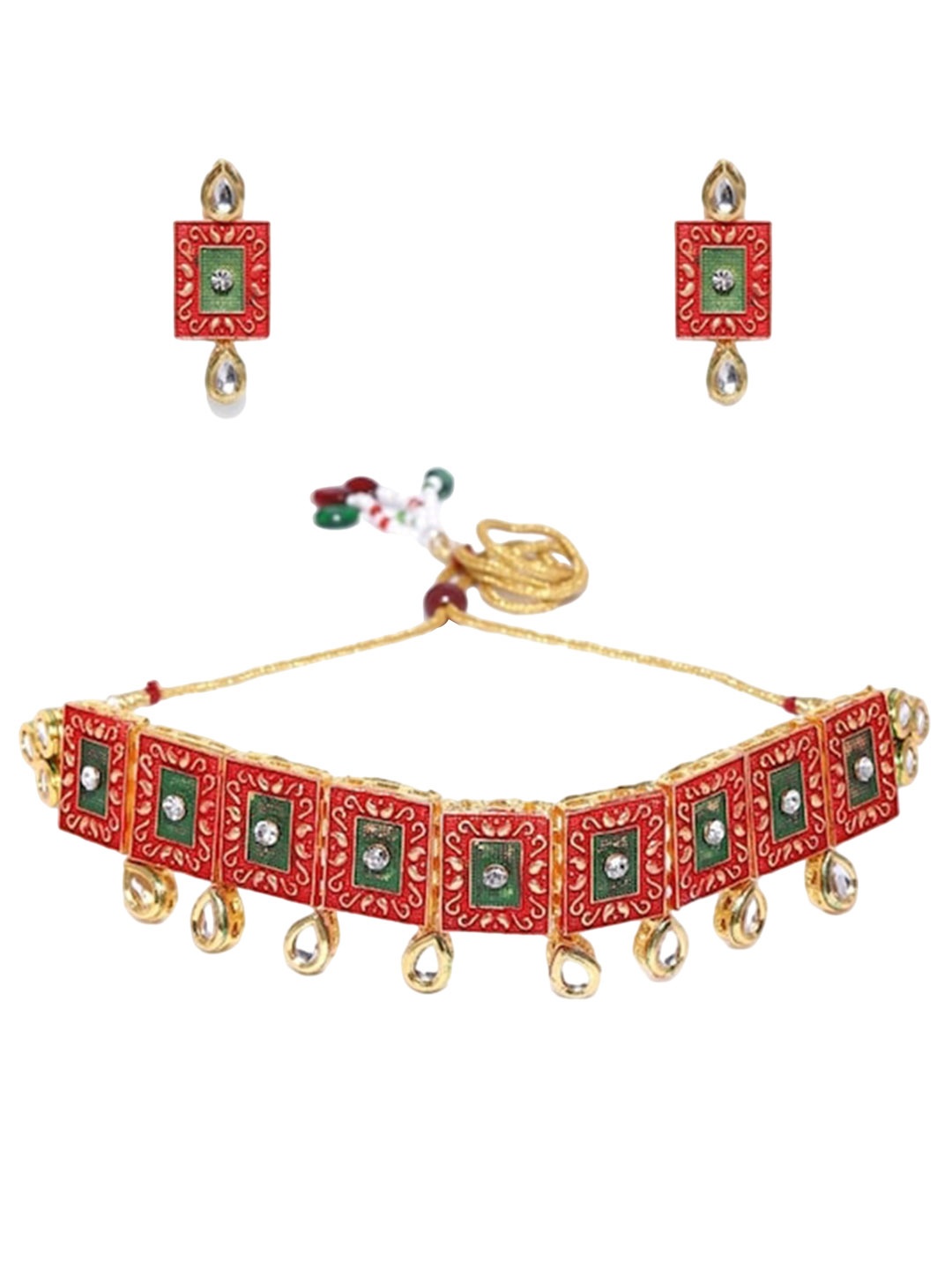 

Jazz and Sizzle Gold-Plated Kundan-Studded Jewellery Set