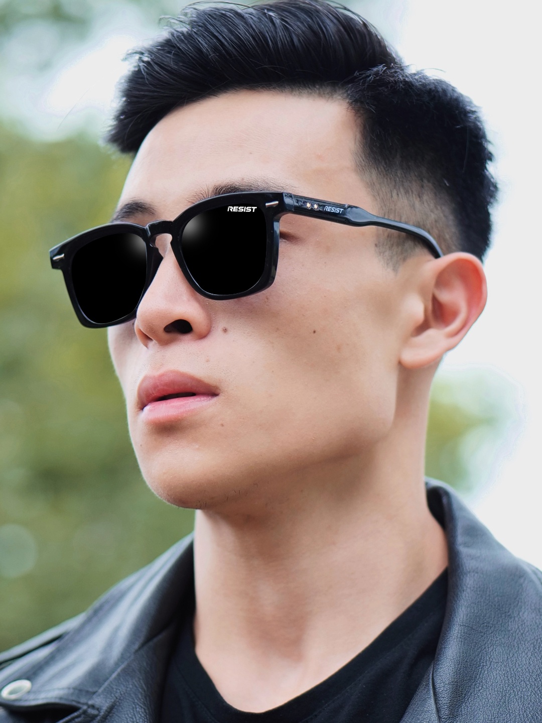 

RESIST EYEWEAR Unisex Wayfarer Sunglasses With UV Protected Lens KNIGHT BF BLACK1, Black