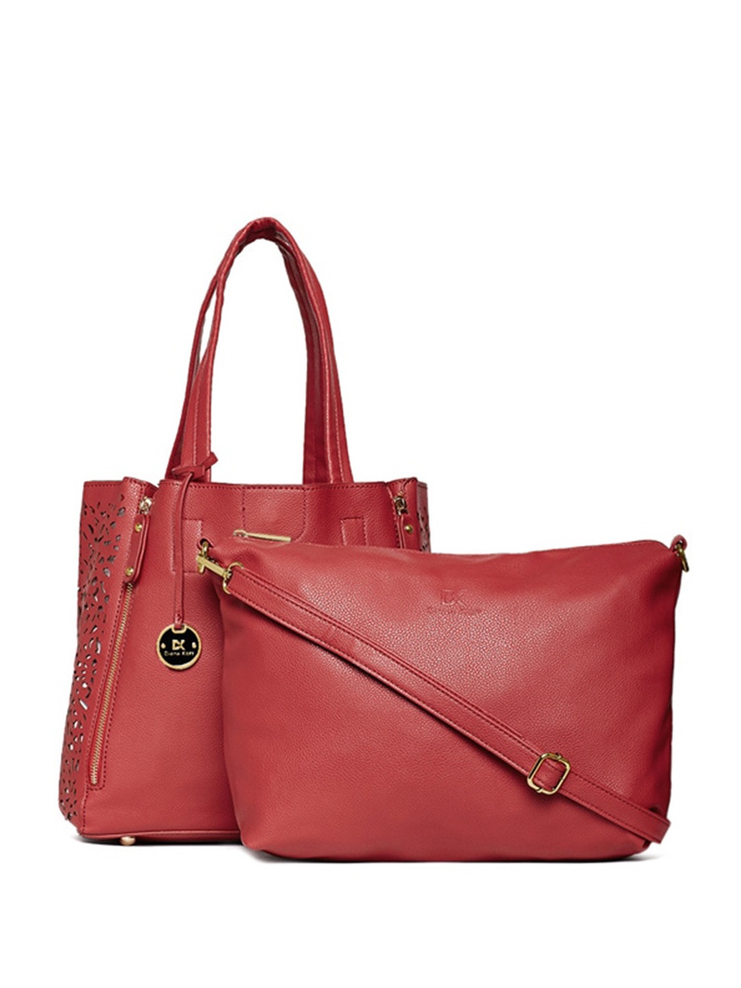 

Diana Korr Set Of 2 Structured Handbags, Red