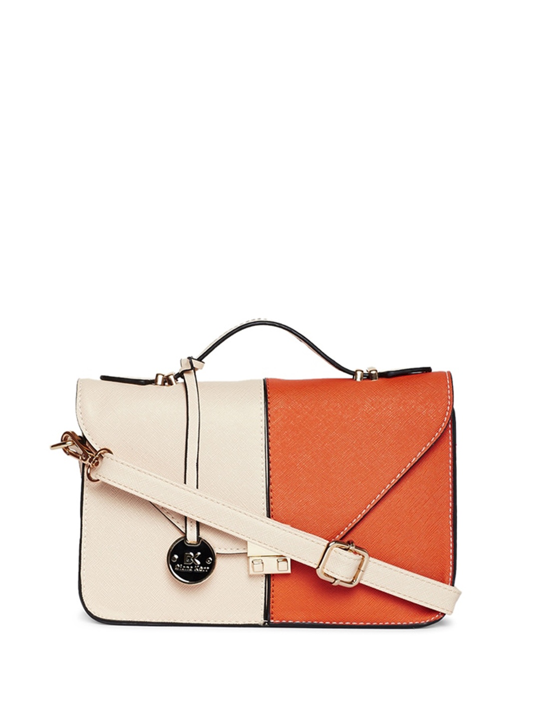 

Diana Korr Colourblocked Shopper Satchel, Orange
