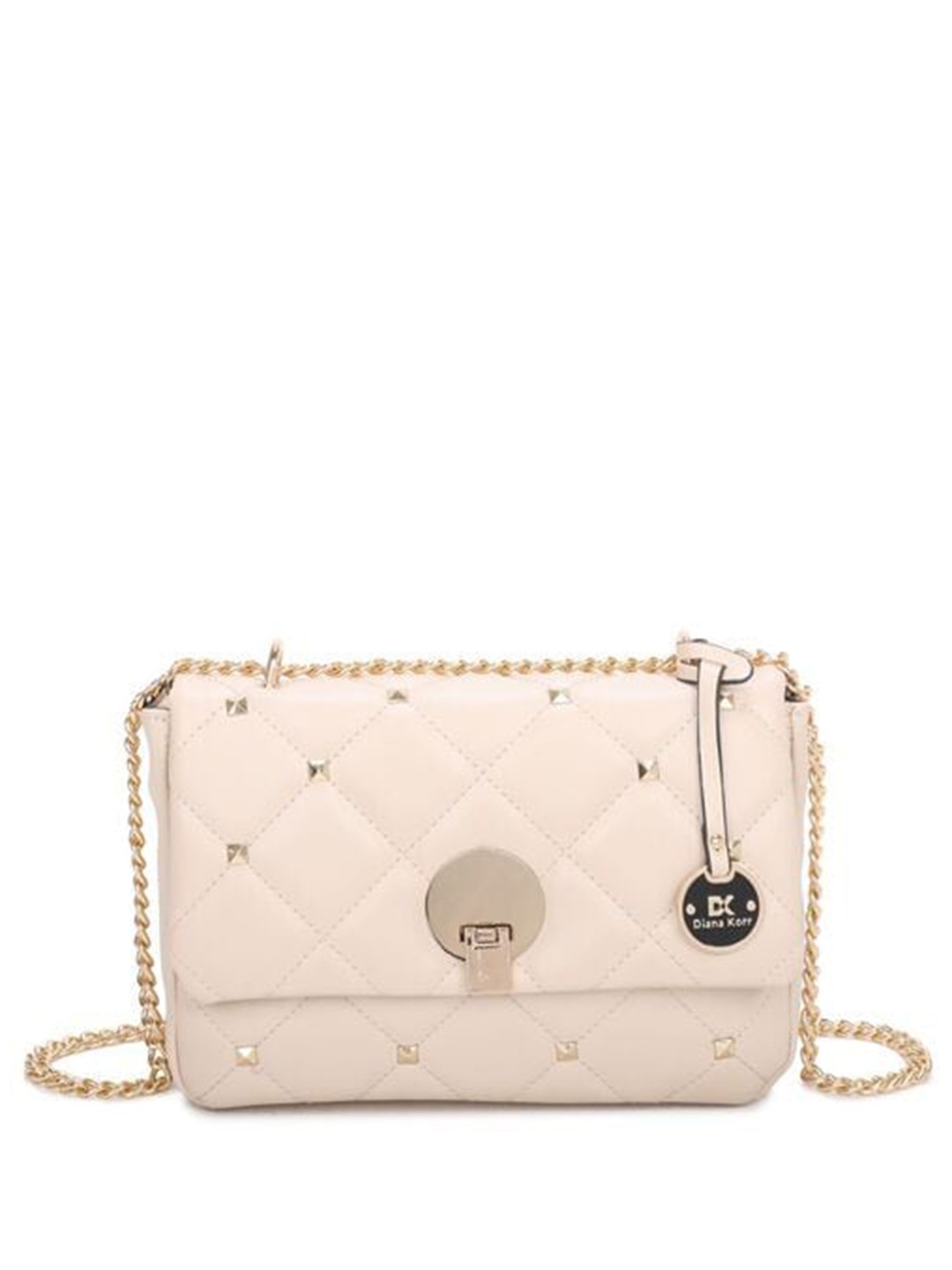 

Diana Korr Textured Structured Sling Bag, Beige