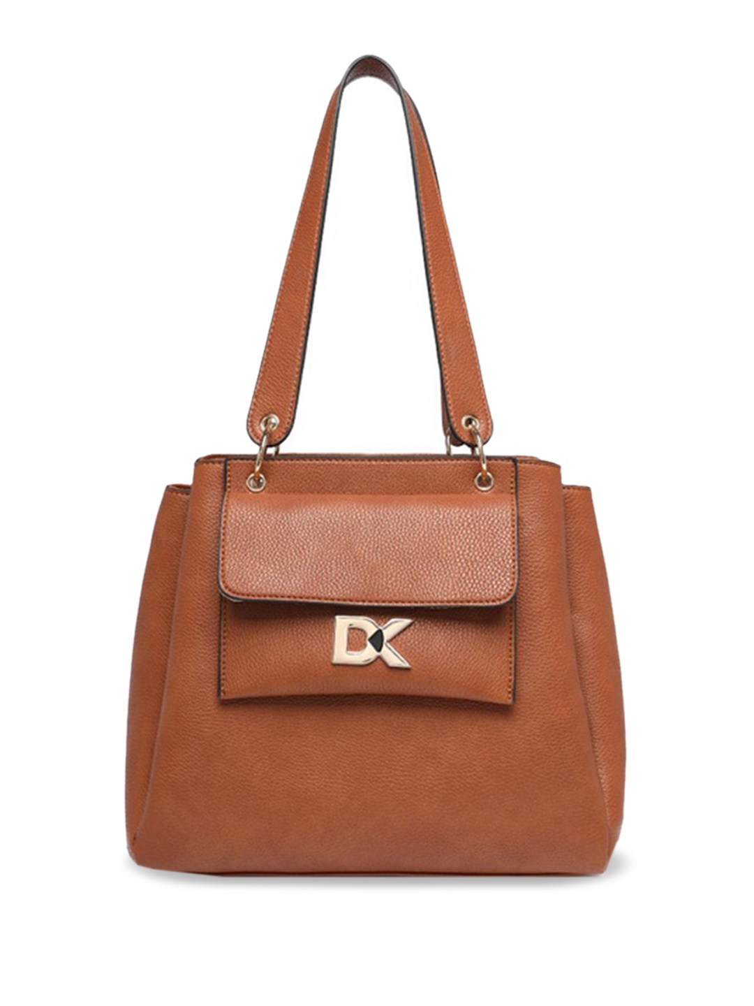 

Diana Korr Textured Structured Shoulder Bag, Tan