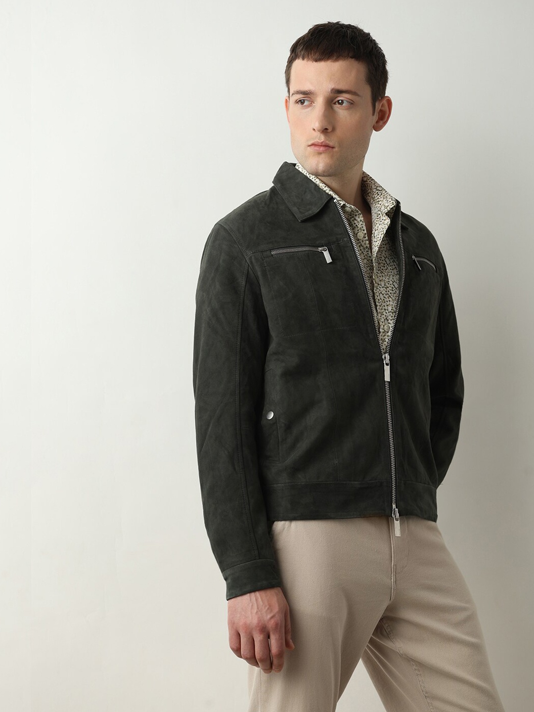

SELECTED Slim Fit Opaque Micro Ditsy Cotton Formal Shirt, Beige