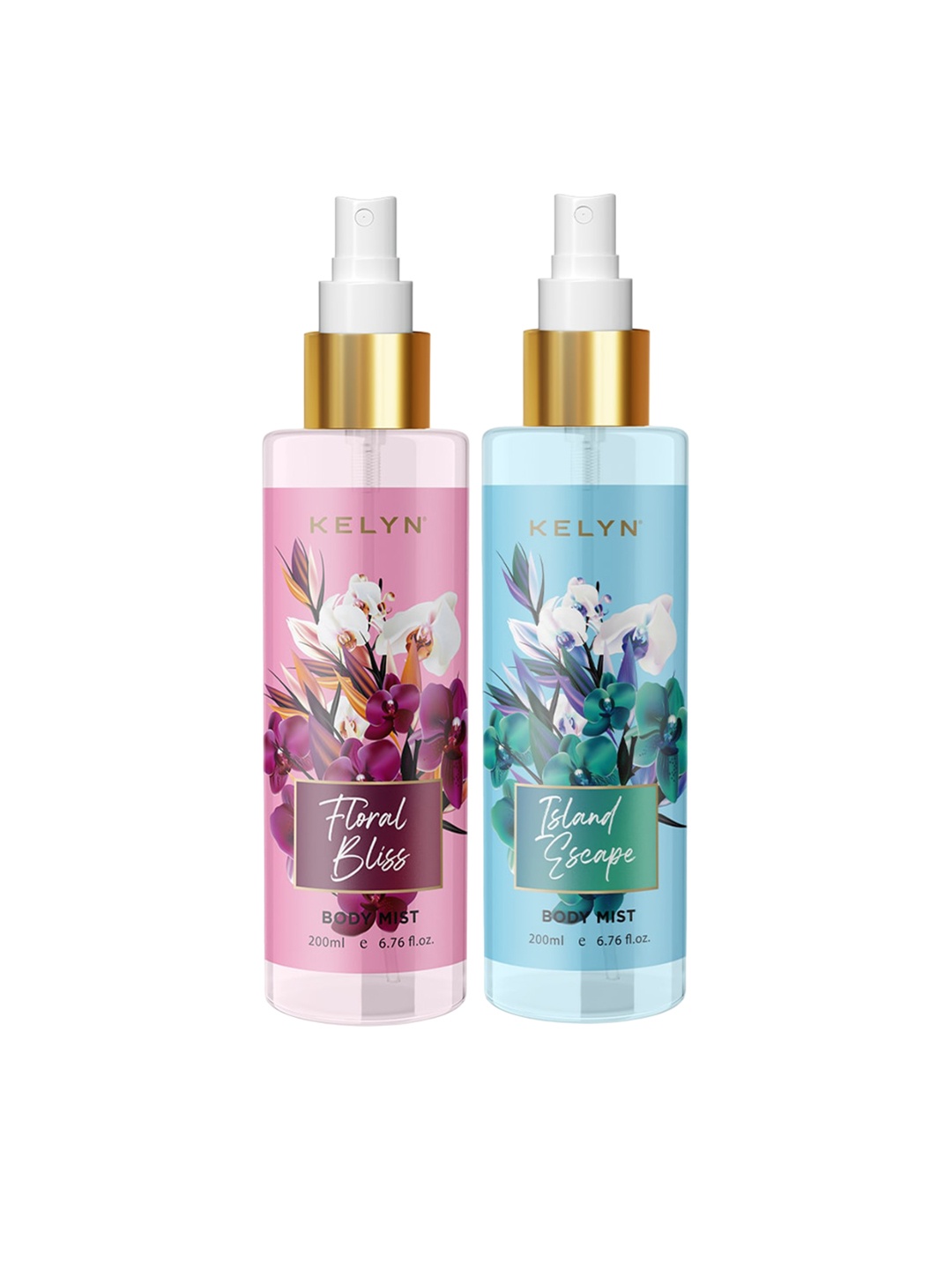 

KELYN Women Floral Bliss-Island Escape Body Mist - 100ml Each, Pink