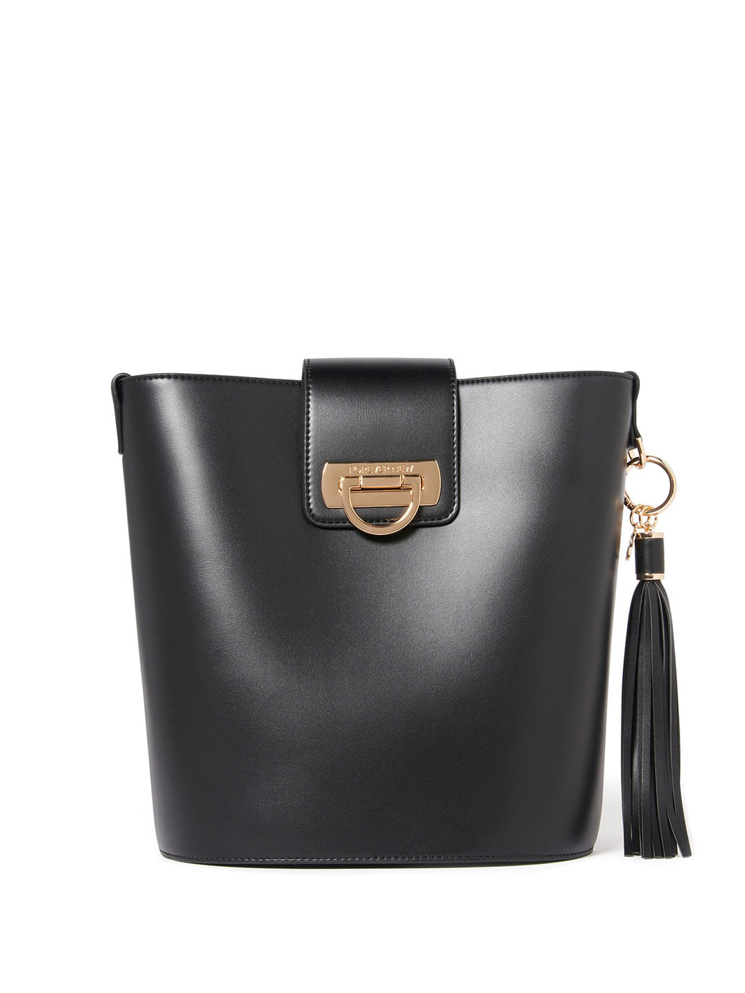 

Forever New Zip Detail PU Structured Sling Bag with Tasselled, Black