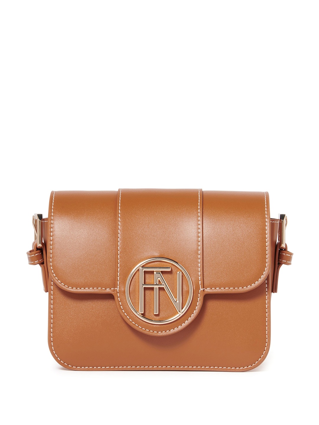 

Forever New Zip Detail PU Half Moon Sling Bag, Brown
