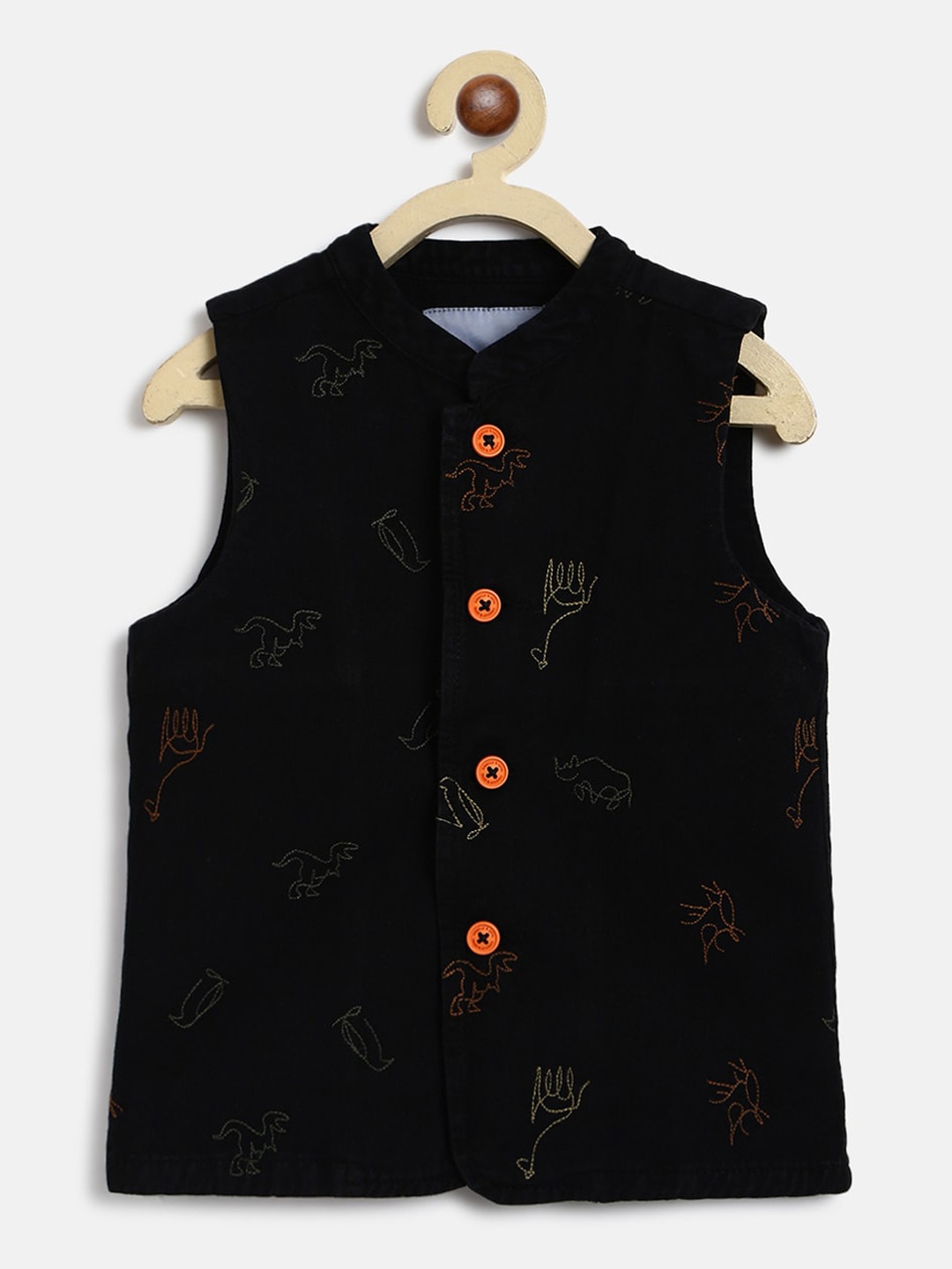 

TALES & STORIES Boys Cotton Waistcoat, Black