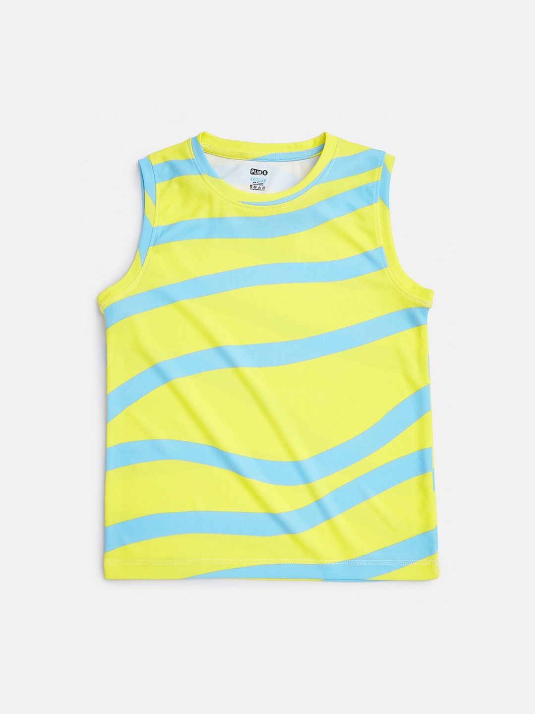 

You Got Plan B Boys Printed Dry Fit Breathable Basic Vest, Yellow