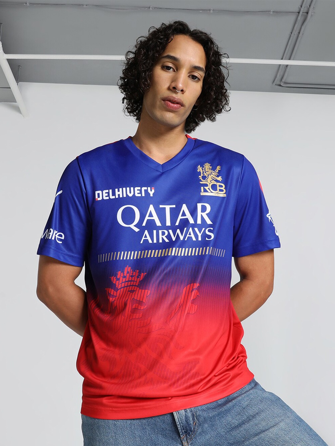 

Puma x RCB 2024 Replica Printed Jersey T-shirt, Blue