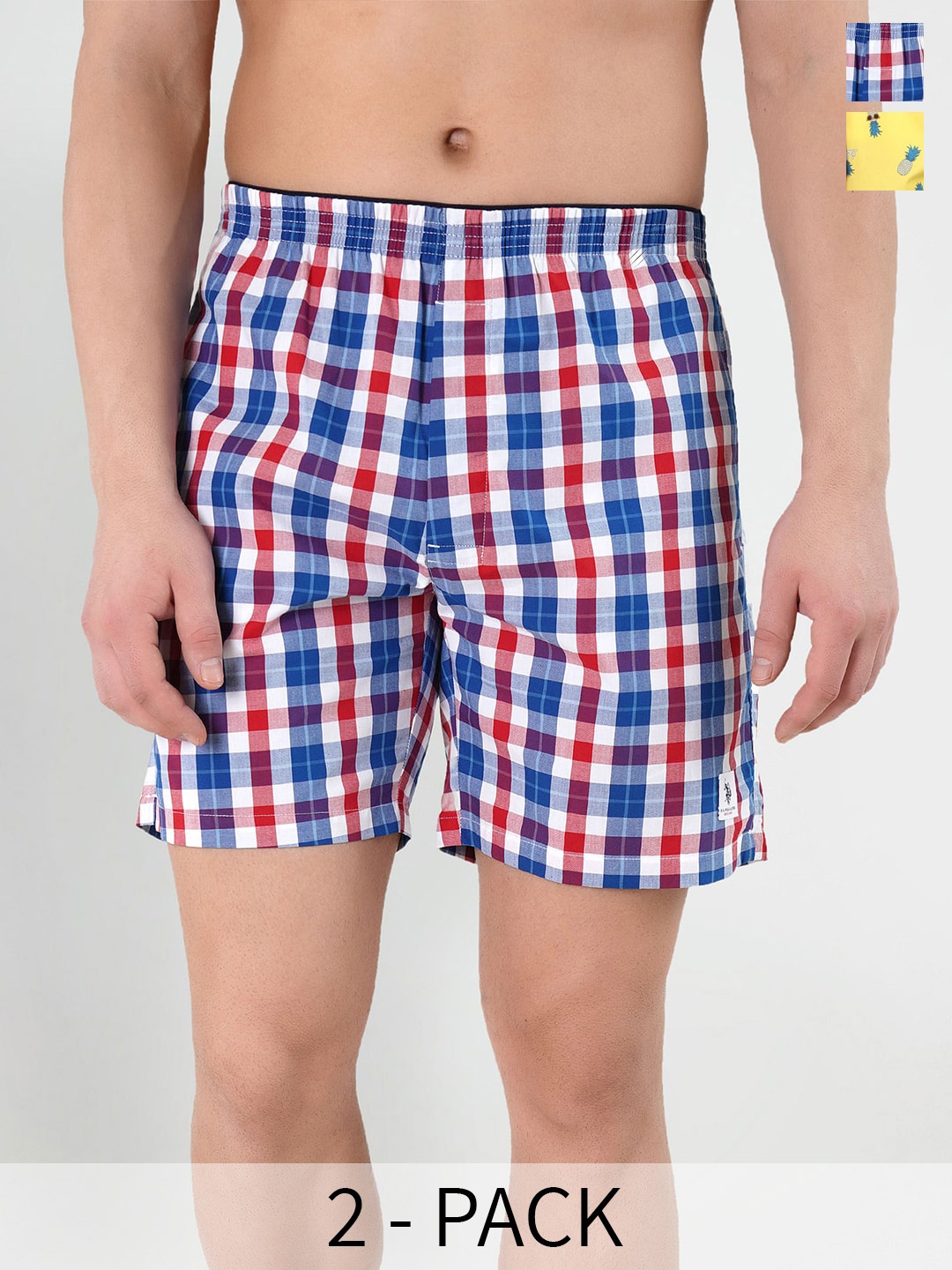 

U.S. Polo Assn. Pack Of 2 Pure Cotton Boxers 23903048-1-15246428-1, Blue
