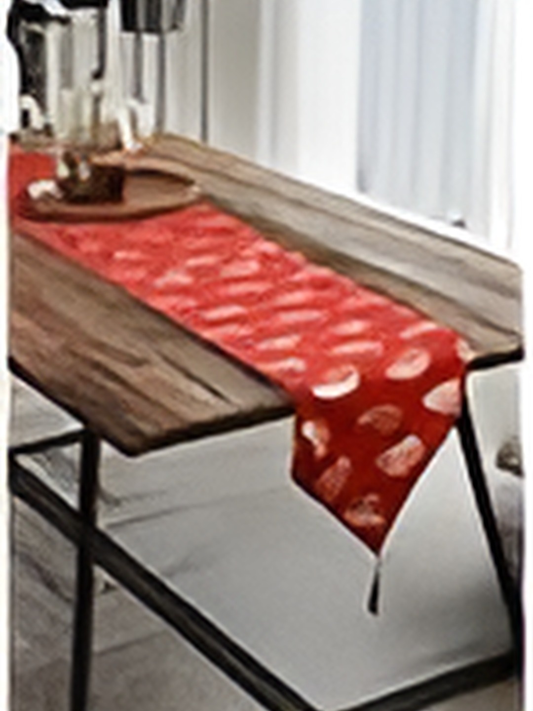 

CASA-NEST Red Floral Printed Table Runner