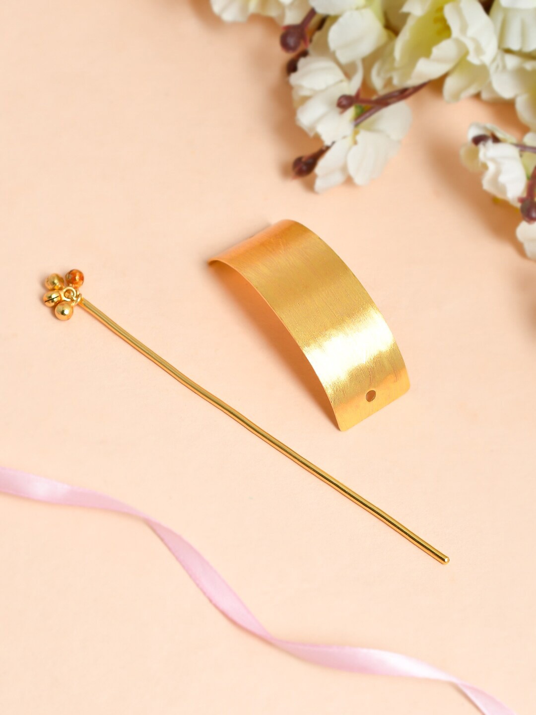 

Silvermerc Designs Embellished Bumpit Hair Pin, Gold