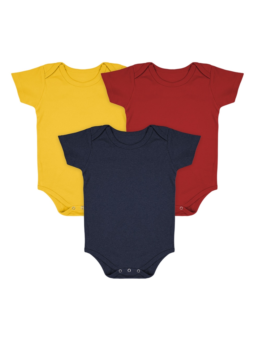 

Moms Home Baby Onesie Infants Pack Of 3 Pure Cotton Baby Half Sleeves Bodysuit, Navy blue