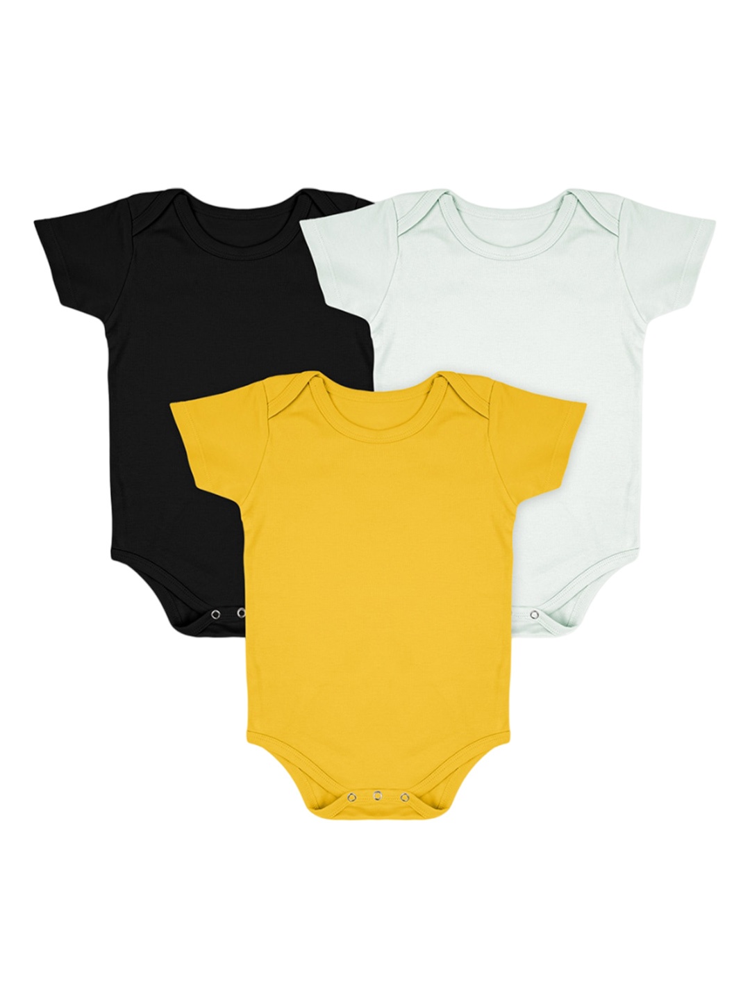 

Moms Home Baby Onesie Infants Pack of 3 Pure Cotton Bodysuit, Black