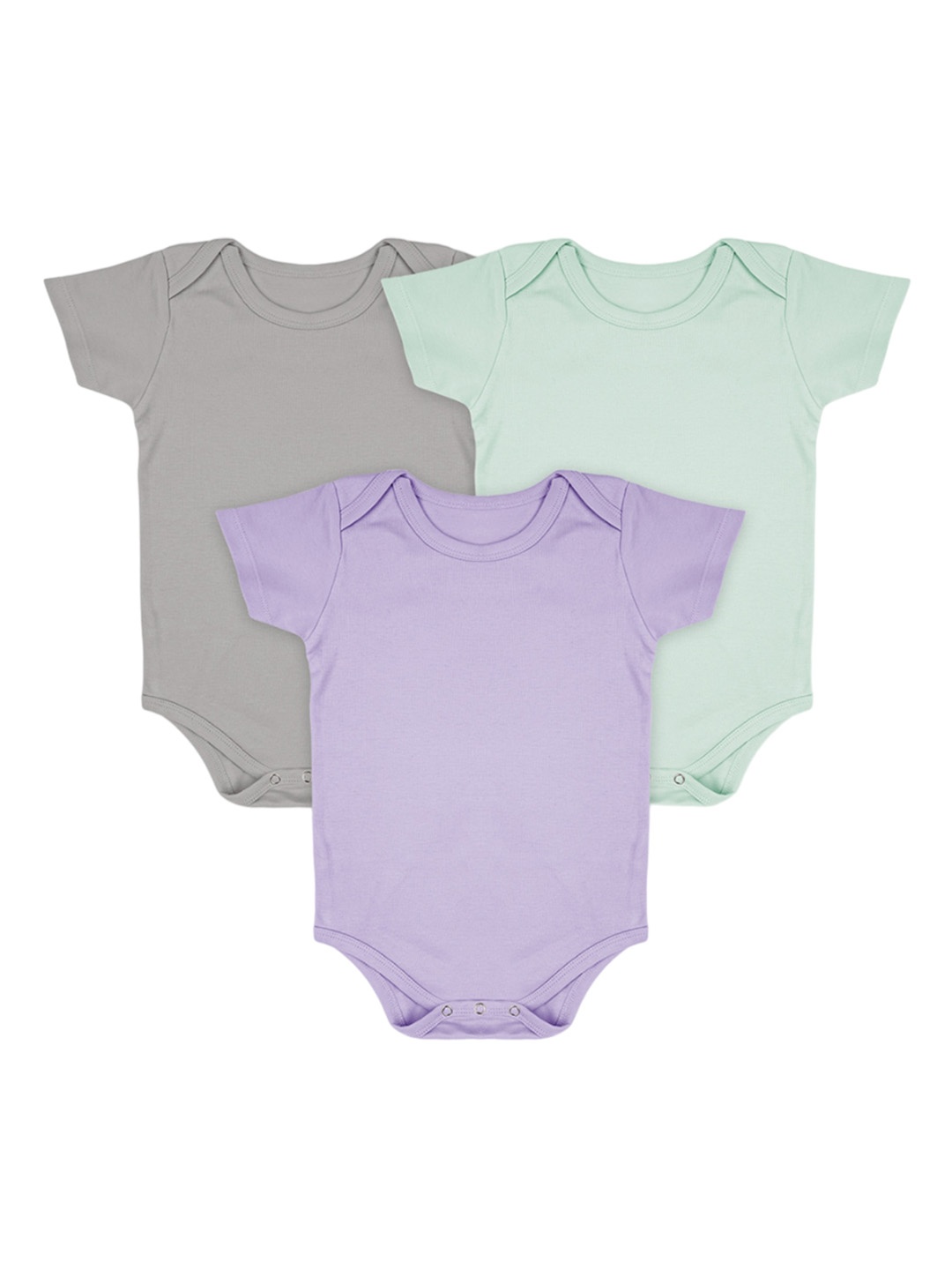 

Moms Home Baby Onesie Infants Pack of 3 Pure Cotton Bodysuits, Grey