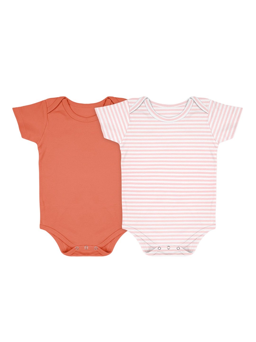 

Moms Home Baby Onesie Infants Pack of 2 Pure Cotton Bodysuit, Orange