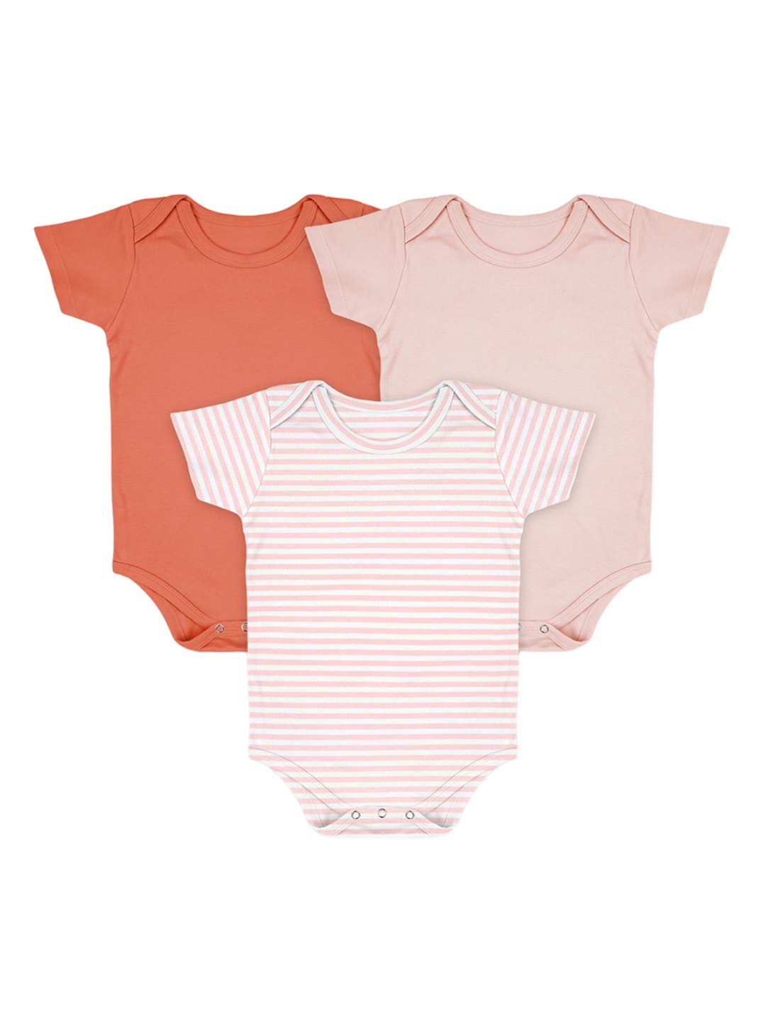 

Moms Home Baby Onesie Infants Pack of 3 Pure Cotton Bodysuit, Pink