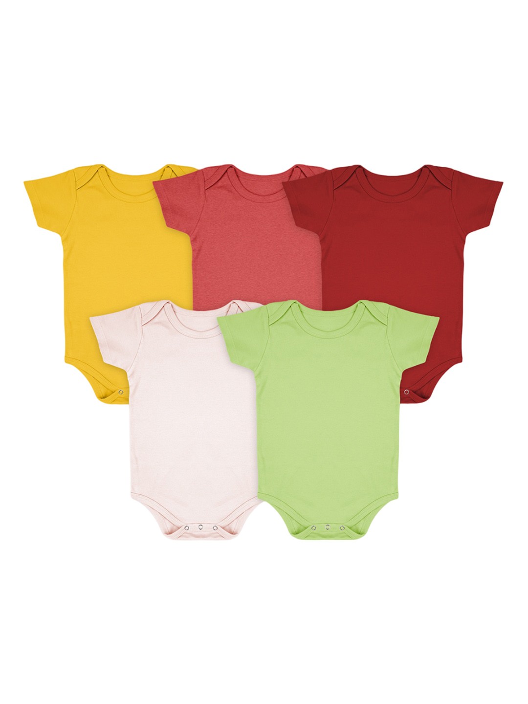 

Moms Home Infants Pack of 5 Organic Cotton Bodysuit, Orange