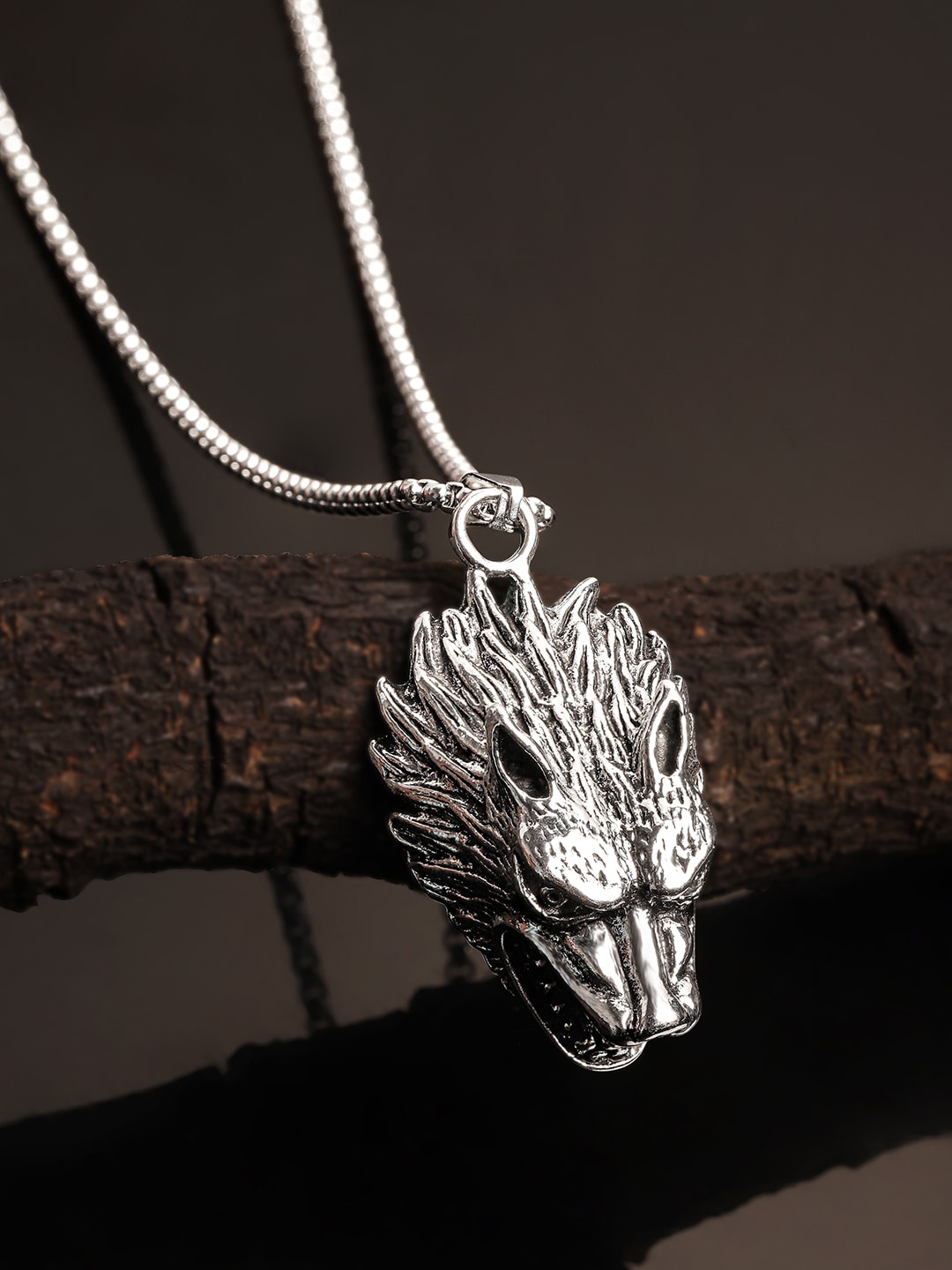 

The Roadster Lifestyle Co. Silver-Plated Lion Head Pendant with Chain