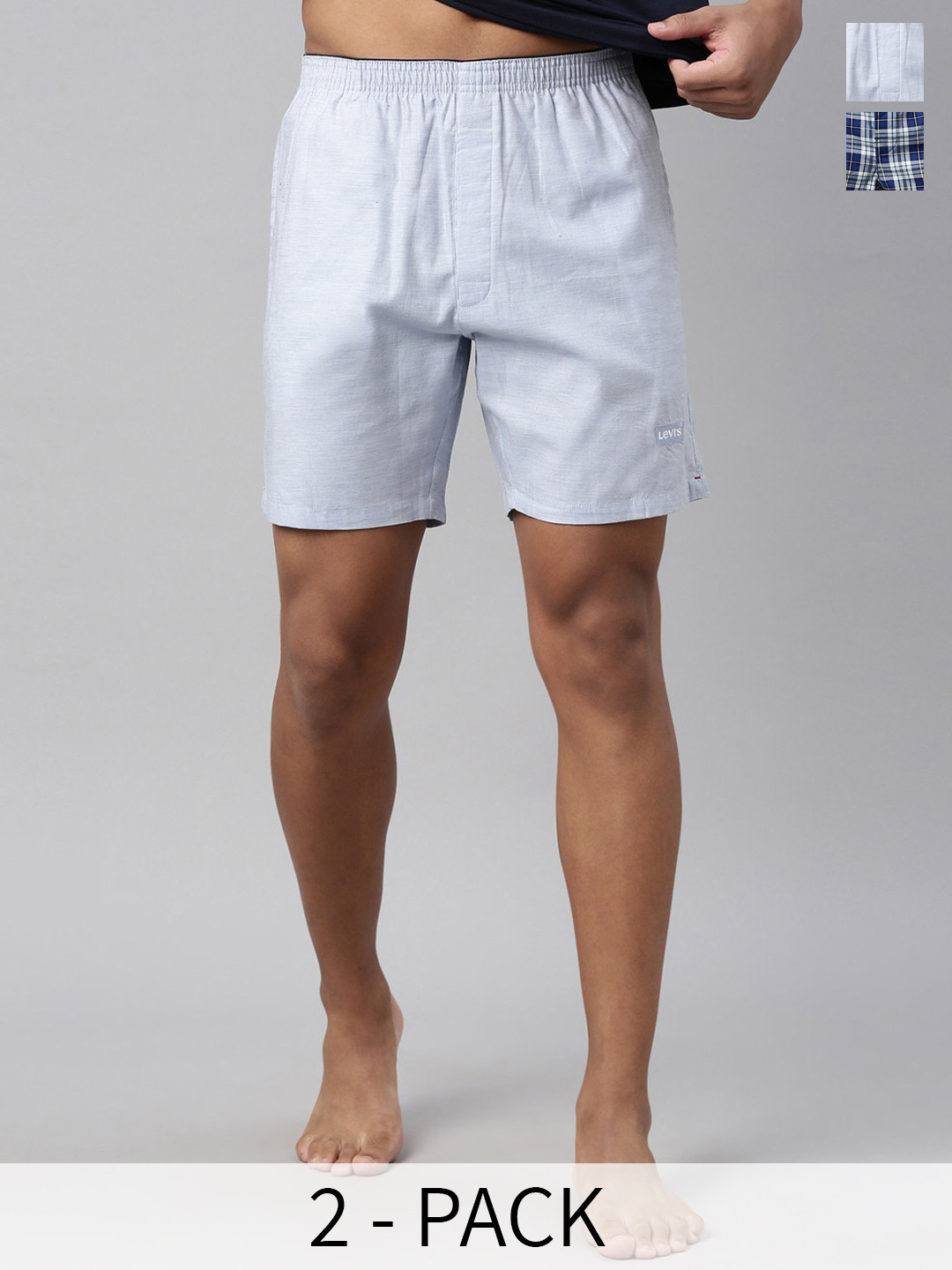 

Levis Pack Of 2 Pure Cotton Boxers 11933052-1-11870952, Blue