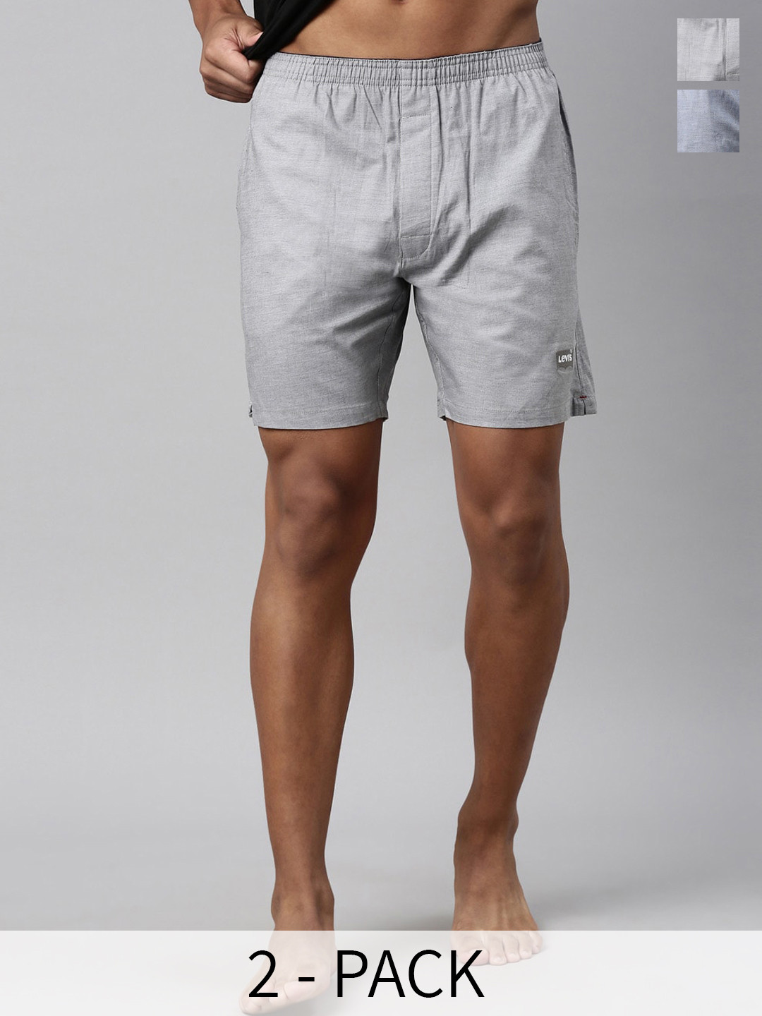 

Levis Pack Of 2 Assorted Pure Cotton Boxers 12027372-1-11870958, Grey