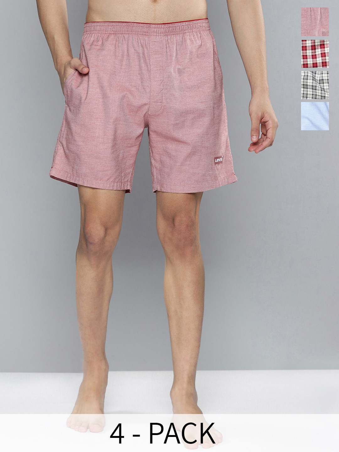 

Levis Pack Of 4 Pure Cotton Boxers 21030552-1-14933598, Assorted