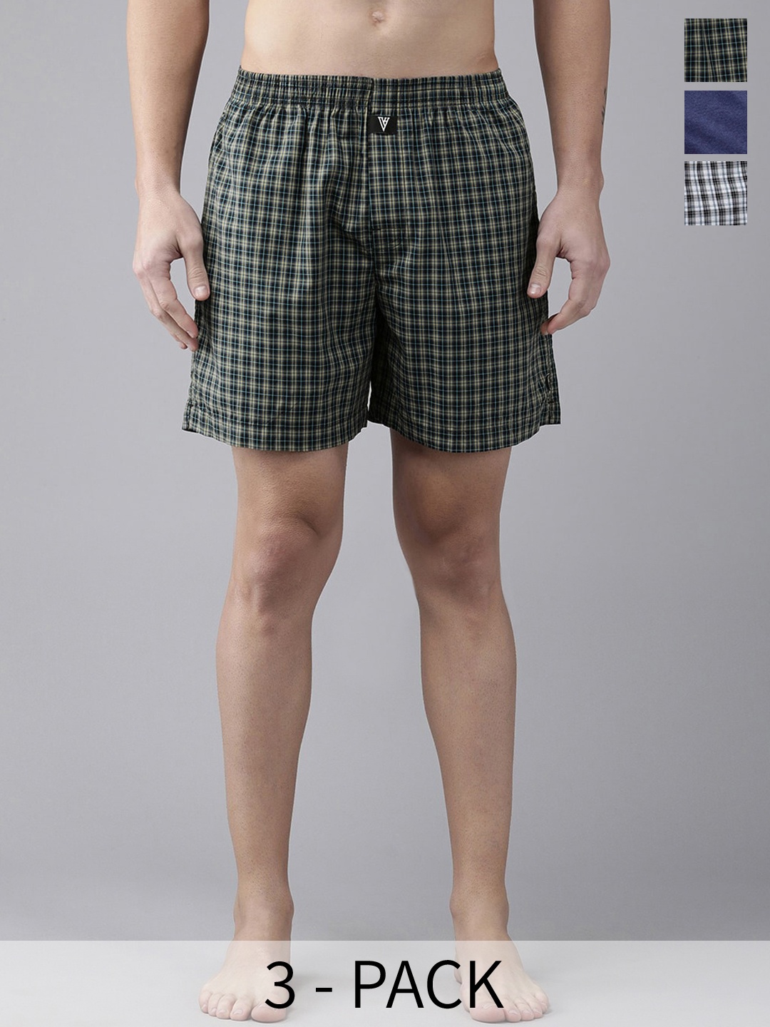 

Van Heusen Pack Of 3 Printed Pure Cotton Boxers 18941194-1-18941148, White