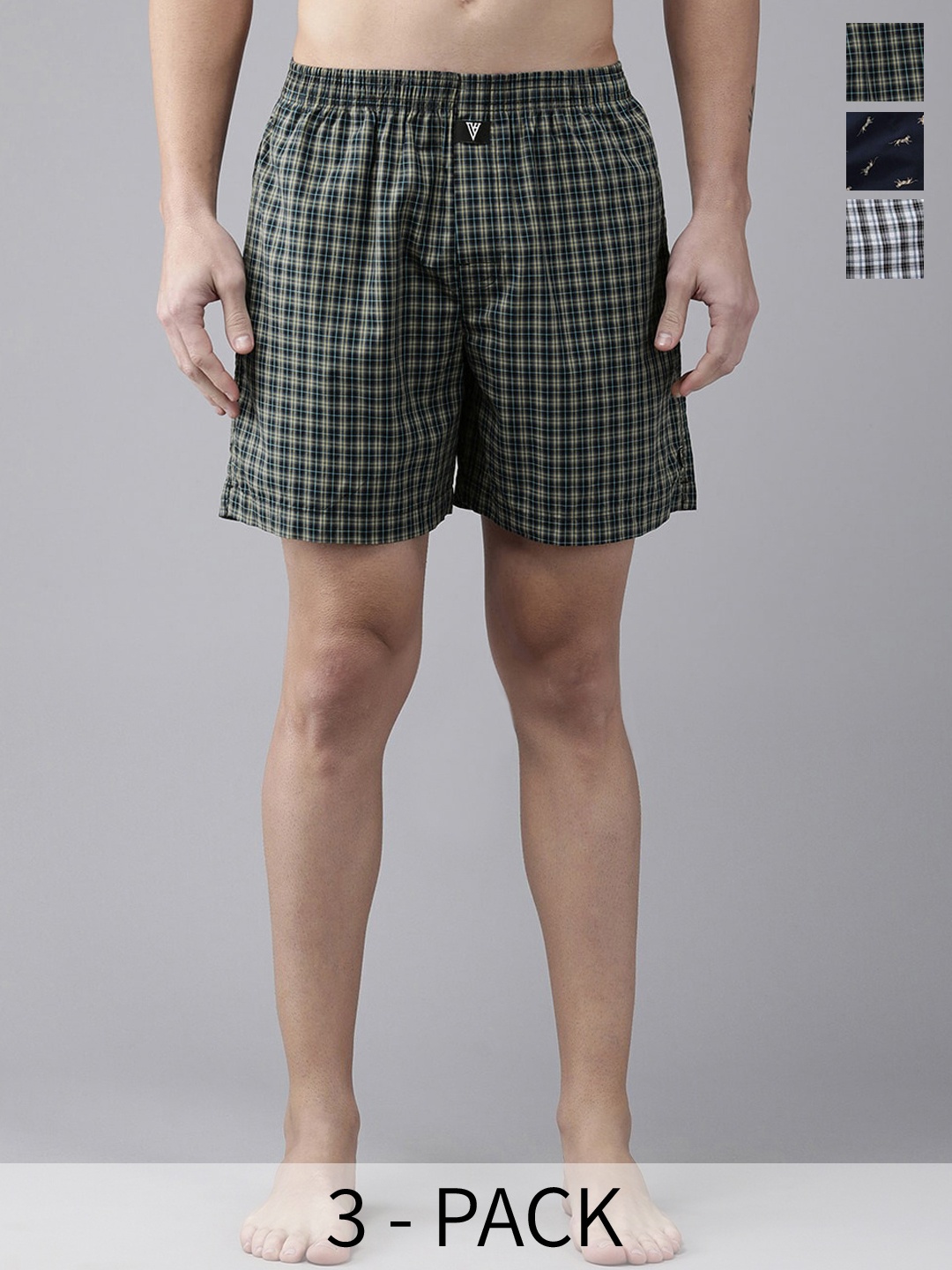 

Van Heusen Pack Of 3 Printed Pure Cotton Boxers 15672662-1-18941194, White