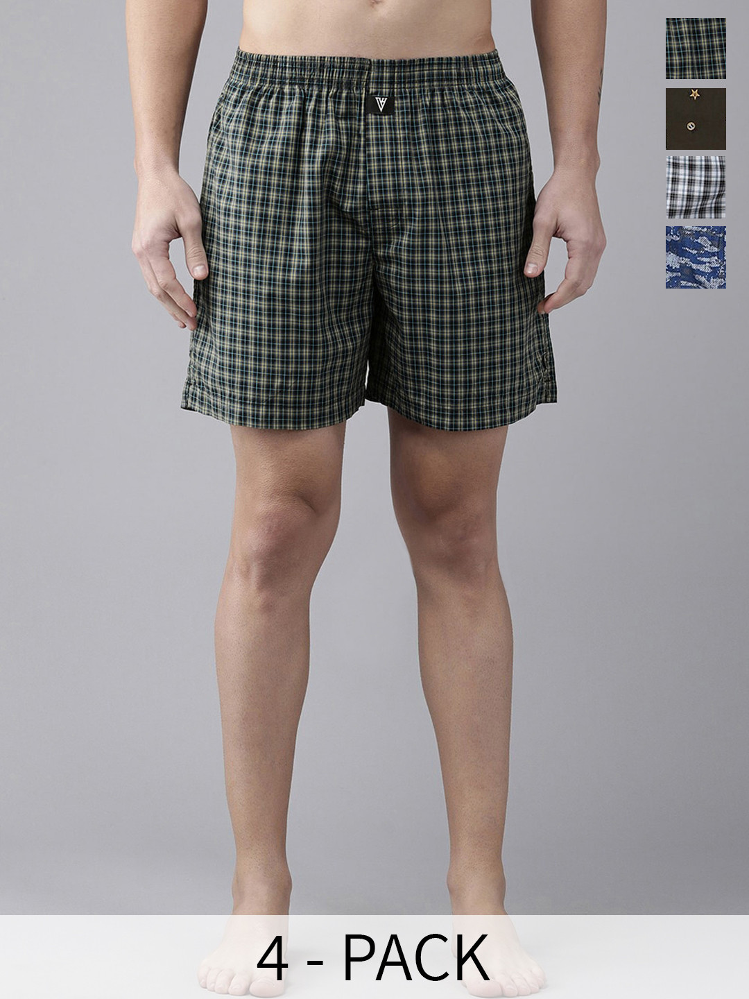 

Van Heusen Pack Of 4 Printed Pure Cotton Boxers 22281186-1-18941194, White