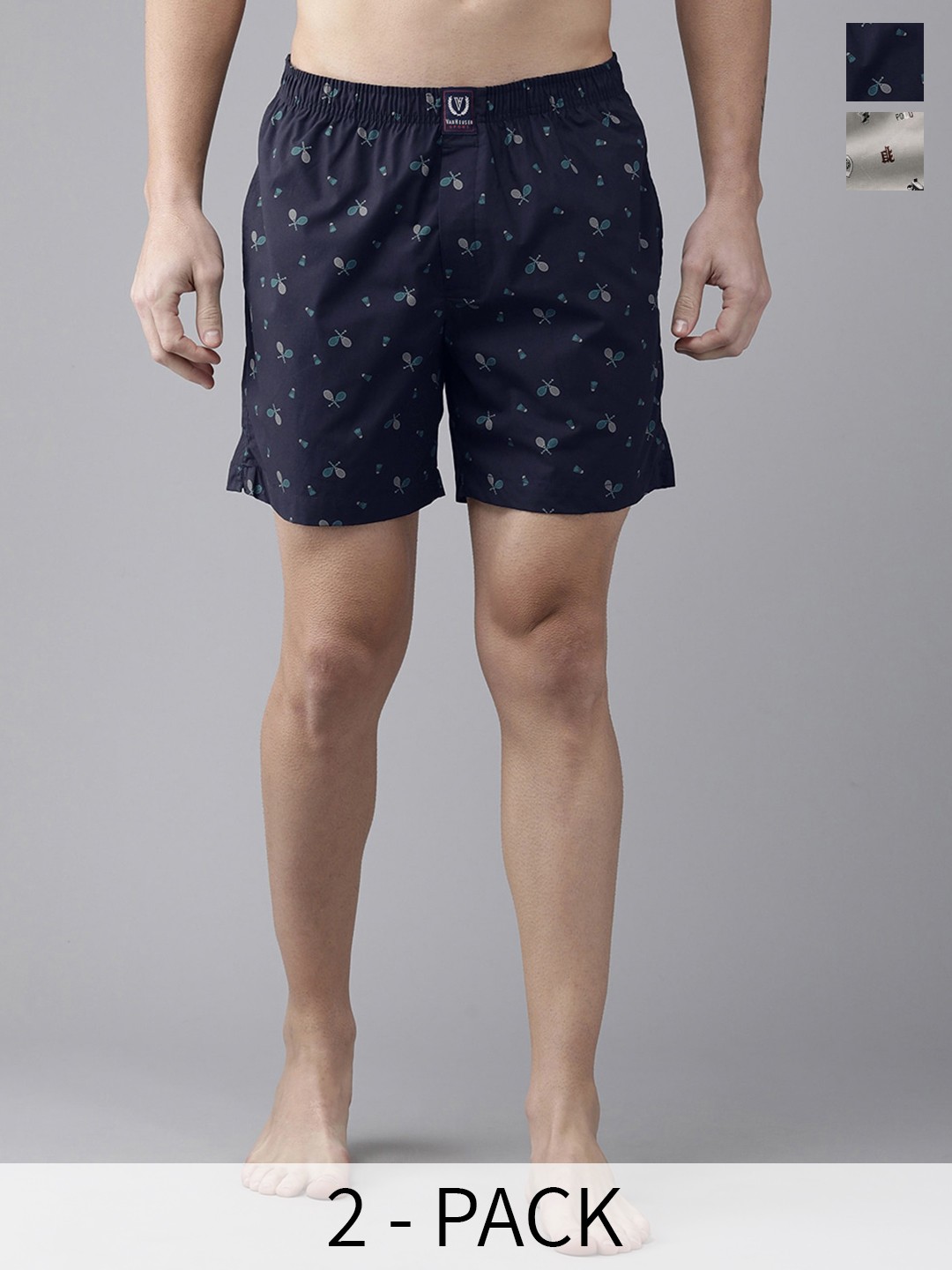 

Van Heusen Pack Of 2 Printed Boxers 18941118-1-15672852, Navy blue