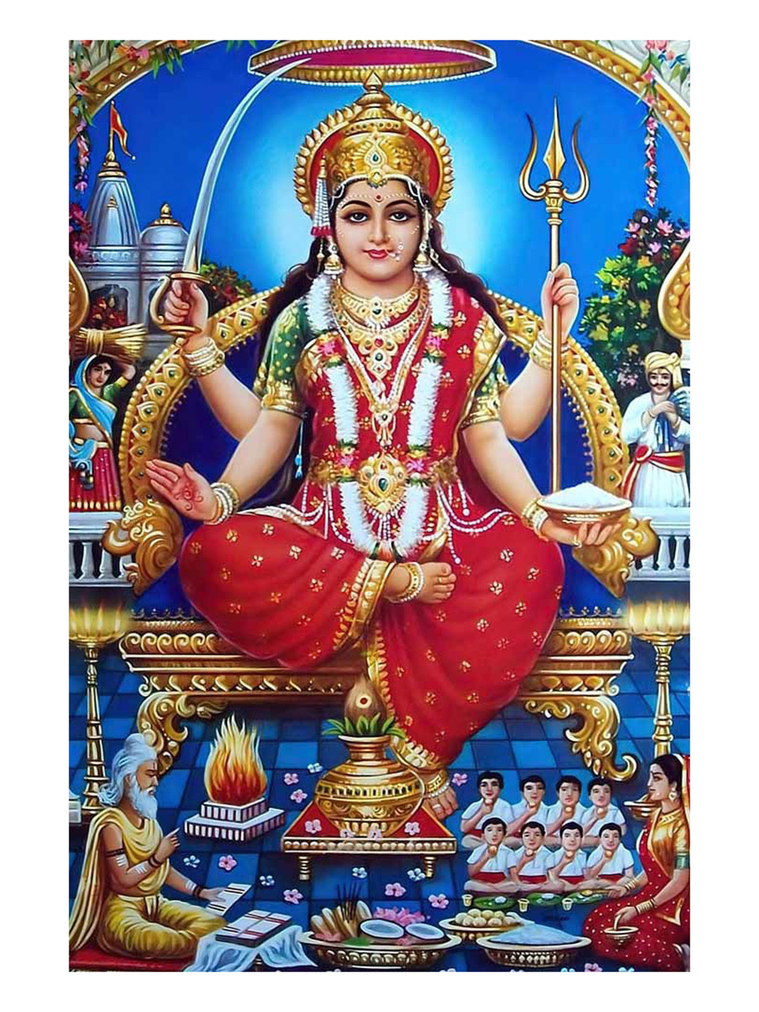 

British Terminal Red & Blue Waterproof Religious Wall Poster