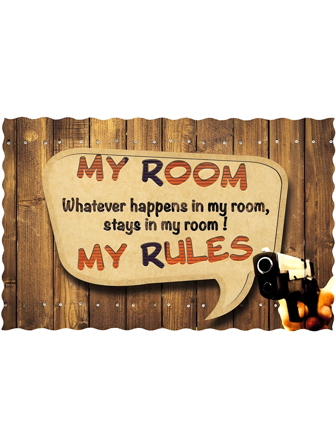 

British Terminal Brown & Blue Paper Abstract Wall Sticker