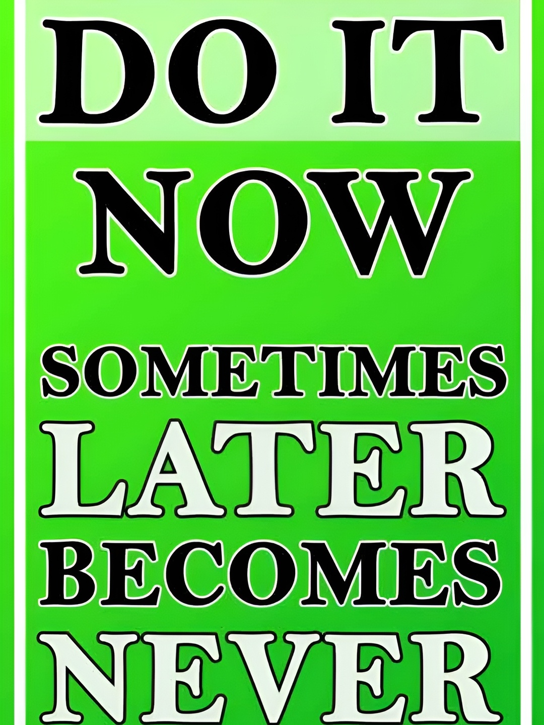 

British Terminal Green and White Motivational Wall Sticker