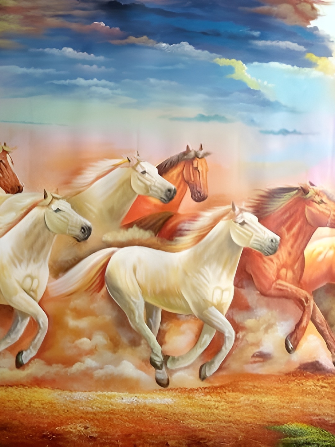 

British Terminal Brown & Blue Animals Wall Paintings Printed Wall Sticker