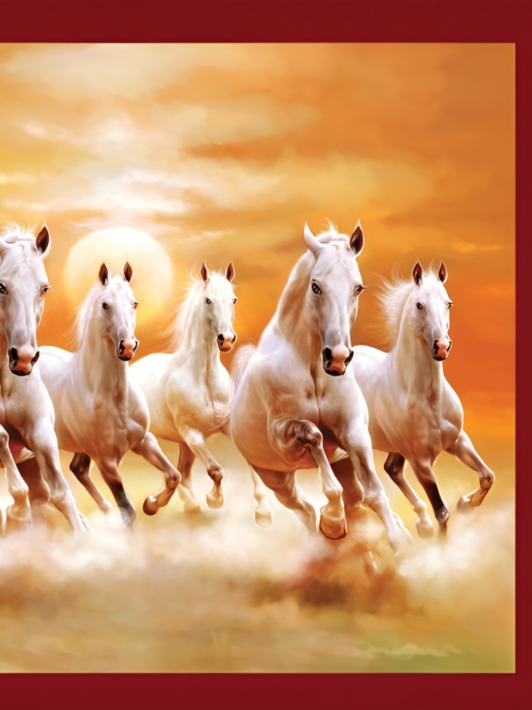 

British Terminal White & Orange Animals Printed Waterproof Wall Poster