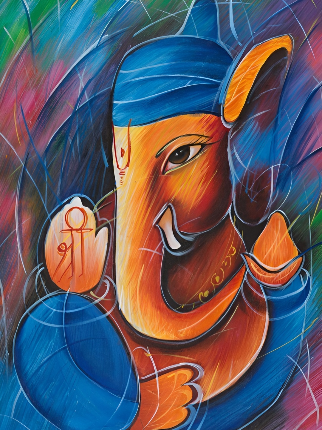 

British Terminal Blue & Orange Religious Wall Art