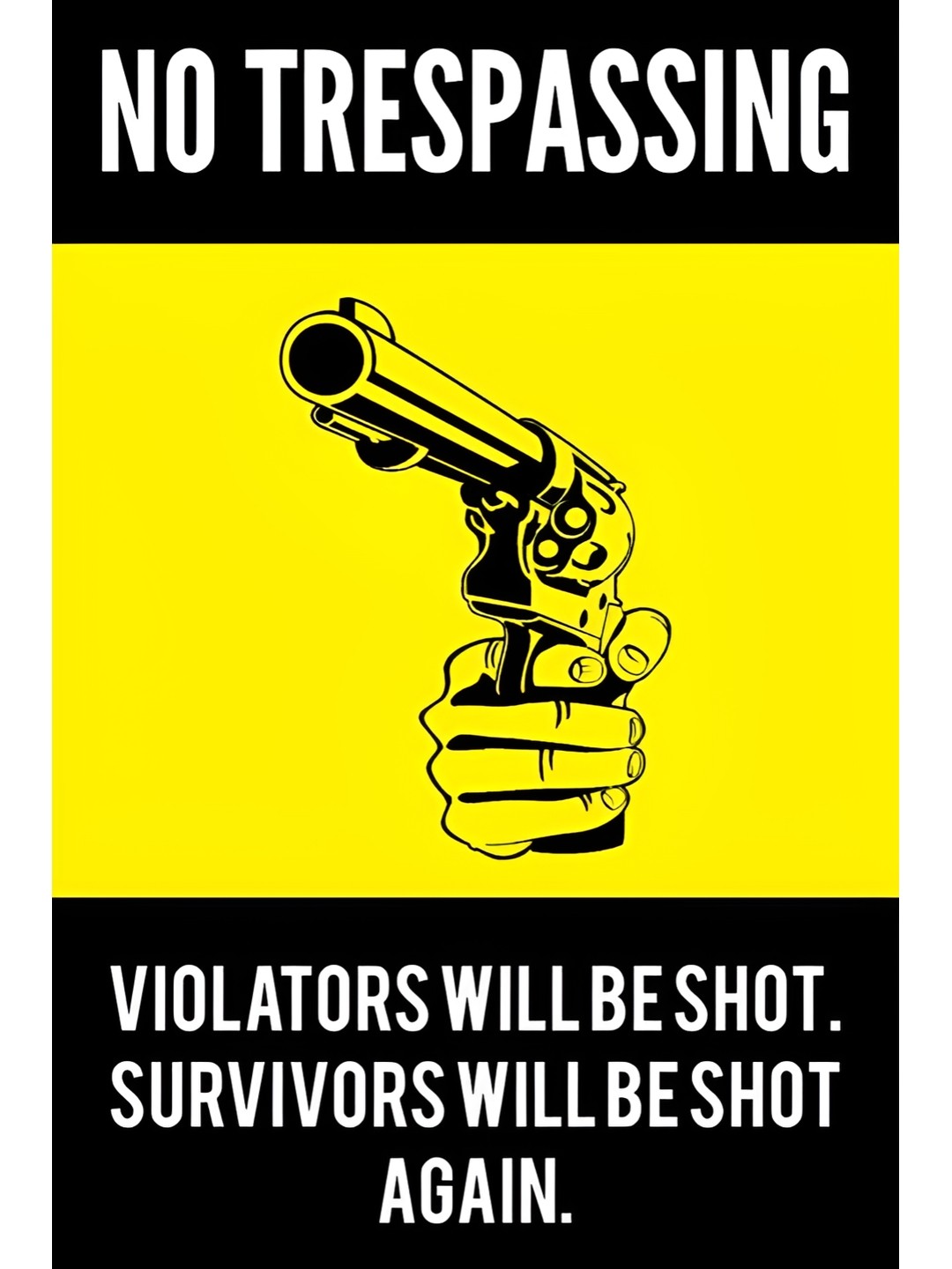 

British Terminal Yellow & Black Typography Waterproof Wall Poster